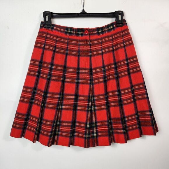 VTG Wool Skirt Womens 8 Old Money Scotland School Girl Preppy Y2k Oxford Style - Picture 6 of 11